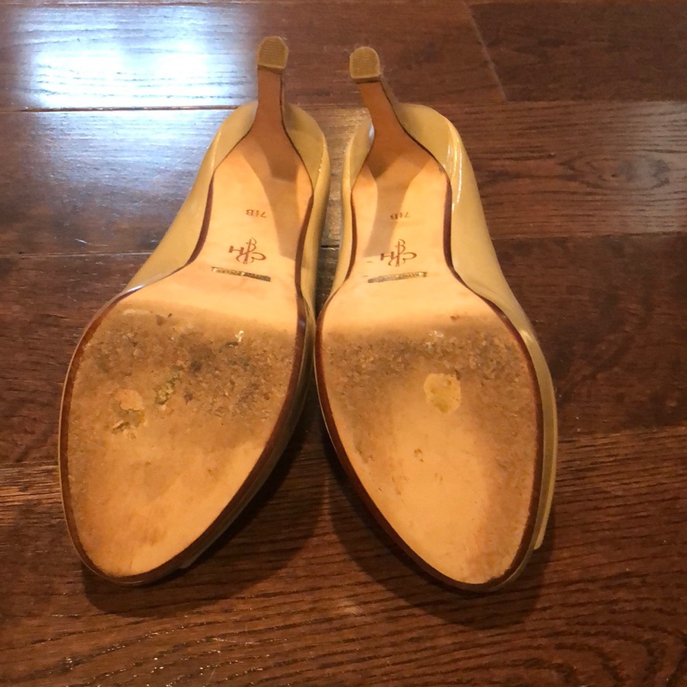 Open toed Patton leather nude shoes - Picture 3 of 3